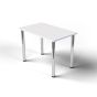 Positiv Homeworker Desk (Foldaway Legs) - White - front angle view