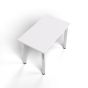 Positiv Homeworker Desk (Screw In Legs) - White - top angle view