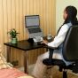 Positiv Homeworker Desk (Foldaway Legs) - Black - lifestyle shot