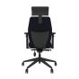 Positiv Plus Medium Back - black, back view, with armrests and headrest