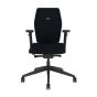Positiv Plus Medium Back - black, front view, with armrests