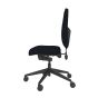 Positiv Plus (medium back) Ergonomic Office Chair - black, side view, without armrests