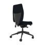 Positiv Plus (medium back) Ergonomic Office Chair - black, back angle view, without armrests