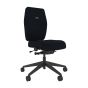 Positiv Plus (medium back) Ergonomic Office Chair - black, front angle view, without armrests