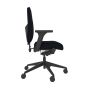 Positiv Plus Medium Back - black, side view, with armrests