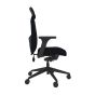 Positiv Plus (medium back) Ergonomic Office Chair - black, side view, with armrests and headrest