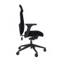 Positiv Plus Medium Back - black, side view, with armrests and headrest