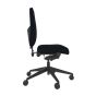 Positiv Plus (medium back) Ergonomic Office Chair - black, side view, without armrests