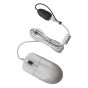 Silver Storm White Scroll Mouse - Medical Grade Waterproof Antimicrobial