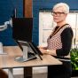 Slim Cool Laptop Stand - lifestyle shot, shown in use with a laptop