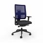 Toleo Mesh Back Black Office Chair, with dark blue mesh back