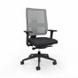 Toleo Mesh Back Black Office Chair, with light grey mesh back