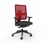 Toleo Mesh Back Black Office Chair, with red mesh back