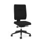 Toleo Upholstered Back Black Office Chair - front view with standard options