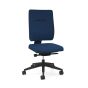 Toleo Upholstered Back Navy Office Chair - front view with standard options