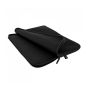 V7 16" Water-Resistant Neoprene Laptop Sleeve Case - front angle view, shown unzipped