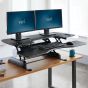 VariDesk® Pro Plus™ 48 - Black - raised side angle view