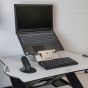 Vision Laptop/Tablet Stand - angle view with laptop - lifestyle shot