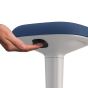 Younit Navy Standing Seat - showing one of the easy touch, integrated buttons hidden under the seat