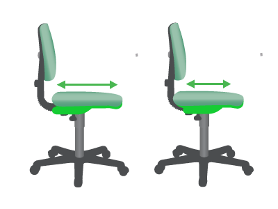 Seat depth illustration