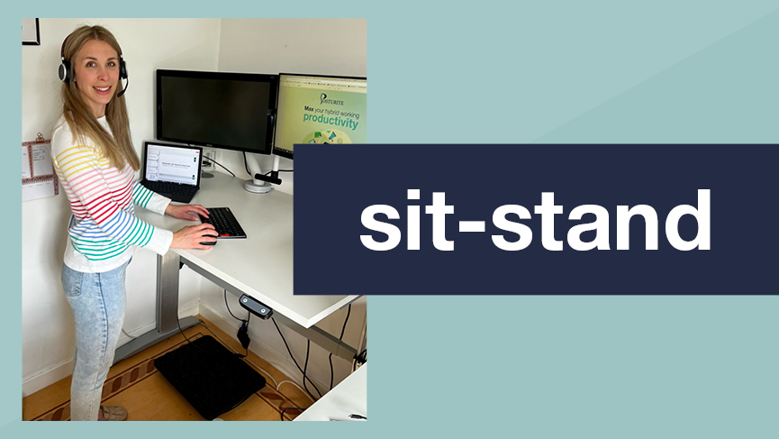 My day of sitting and standing to work at home
