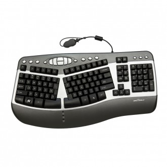 Silver Wave Ergonomic Keyboard