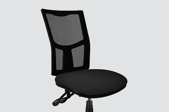 Front angle view lifestyle shot of the Homeworker Mesh Back Ergonomic Chair