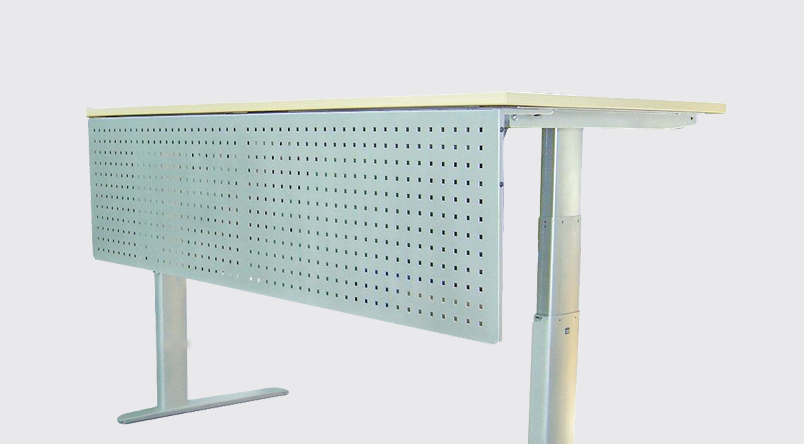 Image of modesty panel attached to the back of the Josho Sit-Stand Desk