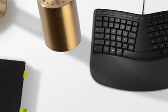 Image showing a part of the Microsoft Ergonomic Keyboard on desk