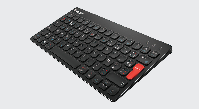 Image of a slight angle of the Penclic keyboard