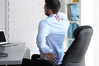 Image of a man representing someone with back pain issues