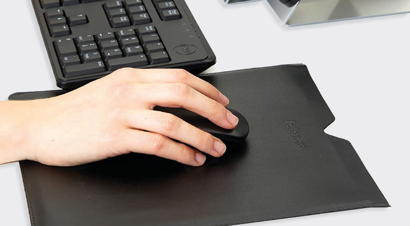 Image of a storage slip for the Hylyft Laptop Stand that also makes a good mouse mat - that is free with purchase