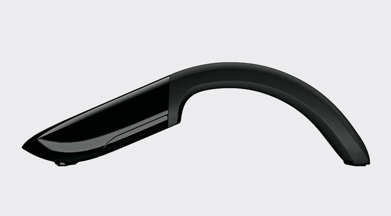 Side view image of Microsoft Arc Touch Mouse with curve 