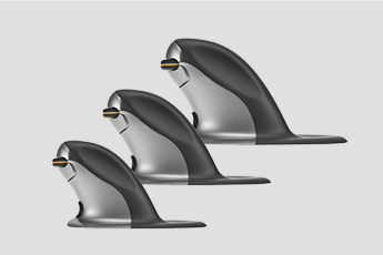 Image of three Penguin mice, one small, one medium and the other large size