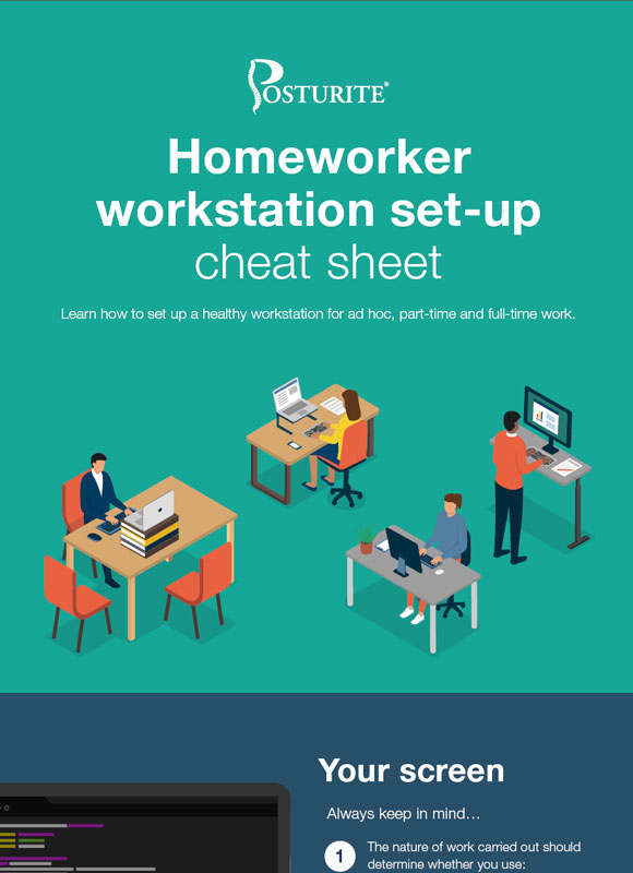 Homeworker workstation set-up cheat sheet