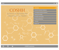 COSHH E-learning Course Screenshot