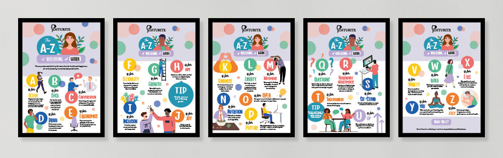 Wellbeing at work posters from Posturite