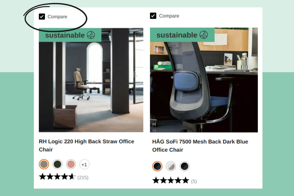 Click here to go to the Posturite online chair comparison tool