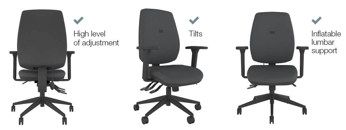 Ergonomic chair for home: the Homeworker Plus
