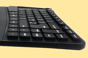 Side view of the Accuratus Contour Ergonomic Split Keyboard