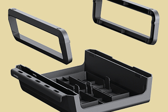 Lifestyle image of the Breyta™ Monitor Riser, showing ease of assembly