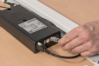Image showing the 'box of tricks' which prevents crushing and keeps the desktop level at all times