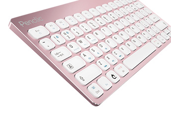 image of side angle view of the Penclic keyboard - showcasing how thin it is