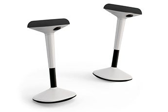 Younit Black Standing Seat, showing the stable curved non-slip base