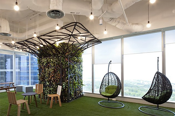 Relaxing office space - bringing the outdoors inside