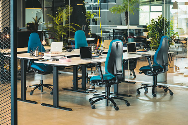 Office space, showing good ergonomic chairs
