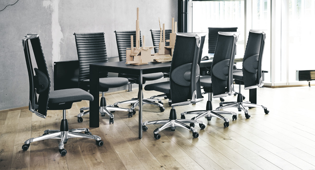 Boardroom showing large table and executive chairs